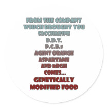 GM Foods Stickers