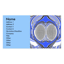 Gnarly superfly in blue and white business card
