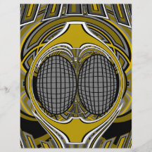 Gnarly superfly in silver and gold custom flyer