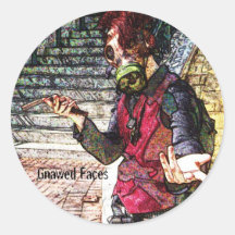 Gnawed Faces Shave and a Cut Stickers