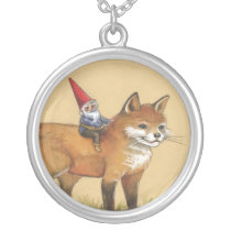 Gnome and Fox Necklace
