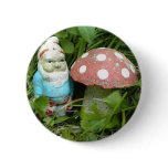 Gnome and Toadstool Button