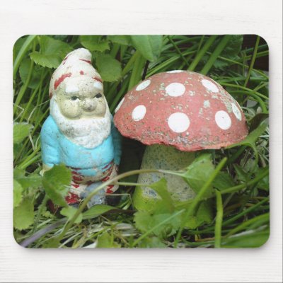 Gnome and Toadstool Mouse Mats by Mushroom14