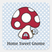 Gnome doux à la maison à la maison féerique de Cha Adhésifs