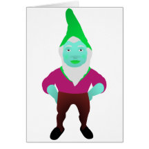Gnome Garden Little Man Lawn Nome Gnome Underpants Greeting Card