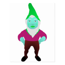 Gnome Garden Little Man Lawn Nome Gnome Underpants Post Card