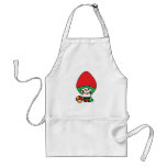gnome idiot mignon et champignons de jardin de kaw tablier