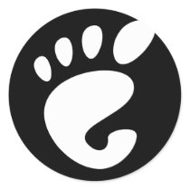 Gnome - Linux - OSS FSF  Sticker