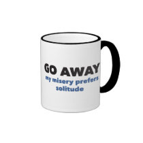 “Go Away” mugs mugs