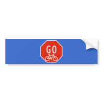 Go Bike Sign Bumper Sticker