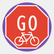 Go Bike Sign Sticker
