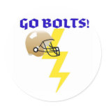 GO BOLTS! GRAPHIC FOOTBALL LOVER PRINT STICKER