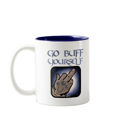 Go Buff Yourself Mugs by illwillpress