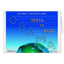 Go East, Young Man Greeting Card
