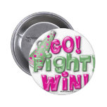 Go fight win! pinback button