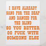 Go Fuck With Someone Else Full Color Flyer