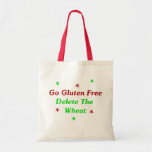 Go Gluten Free: Delete The Wheat Canvas Bags
