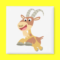 Go Goat!! (cute cartoon goat) Magnet
