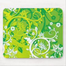 GO Green Abstract Mousepad
