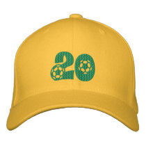Go Green and yellow with pride - No.20 soccer cap Embroidered Baseball Cap