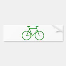 Go Green Bicycle Bumper Stickers