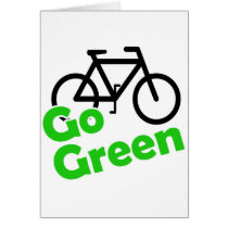 go green bicycle card