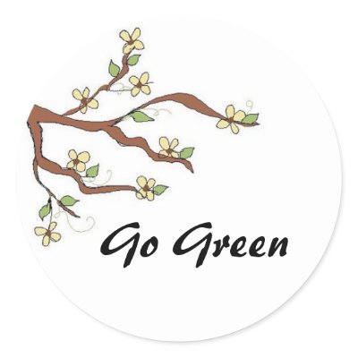 Go Green  Branch with Buds Sticker by seashell2