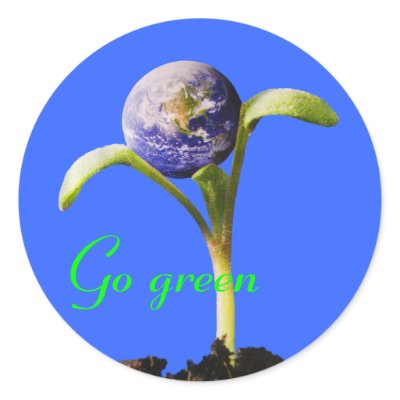 Go green bumper sticker by Emazevedo