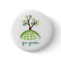Go-Green Pinback Button