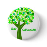 Go Green Pinback Buttons