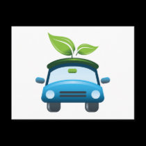 Go Green Car postcards