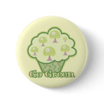 Go Green Cupcake Button