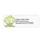 Go Green Cupcake Return Address Label