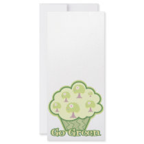 Go Green Cupcake Rack Card Template