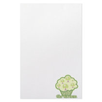 Go Green Cupcake Customized Stationery