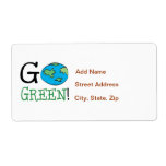 Go Green Earth Day Personalized Shipping Labels