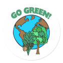 Go Green Earth Day Stickers