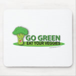 Go Green Eat Your Veggies Mouse Mat