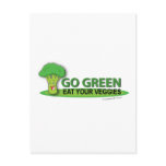 Go Green Eat Your Veggies Postcards