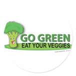 Go Green Eat Your Veggies stickers