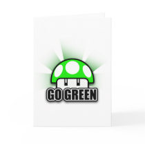 Go Green Eco Friendly Nature Mushroom Greeting Cards