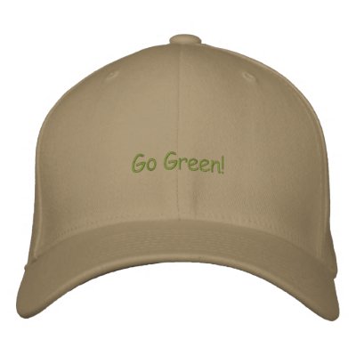 Go Green! Embroidered Baseball Cap by Kelseria