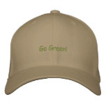 Go Green! Embroidered Baseball Cap