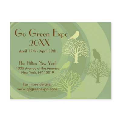 Go Green Event Announcement Postcard by EuphorianChic