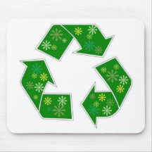 Go Green Flower Power Recycle Mouse Pad
