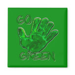 go green for Earth Refrigerator Magnet