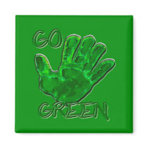 go green for Earth Refrigerator Magnet