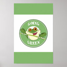 Go Green Frog Posters
