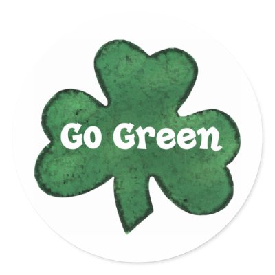Go Green Go Irish Stickers by kamranistan