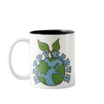 Go Green Happy Earth Coffee Cup Mugs